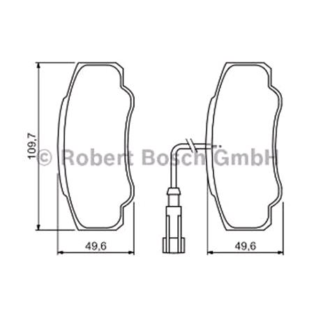 Bosch Rear Brake Pads (Full set for Rear Axle)   0986494391