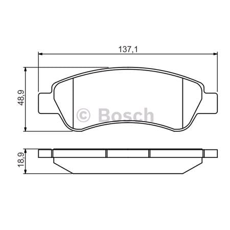 Bosch Rear Brake Pads (Full set for Rear Axle)   0986495254
