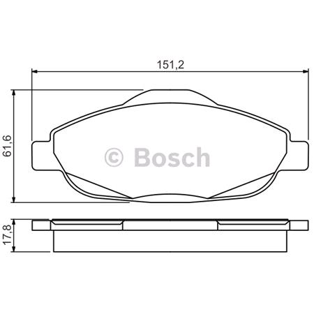 Bosch Front Brake Pads (Full set for Front Axle)   0986495266