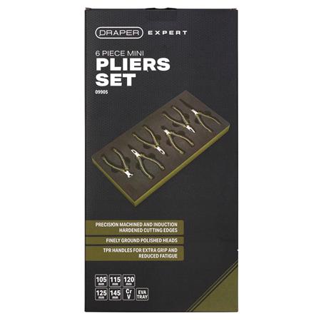 Draper Expert 09905 Mini Pliers Set in EVA Foam Tray (6 Piece)