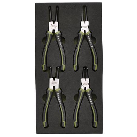 Draper Expert 09930 Circlip Pliers Set in EVA Foam Tray, 180mm (4 Piece)