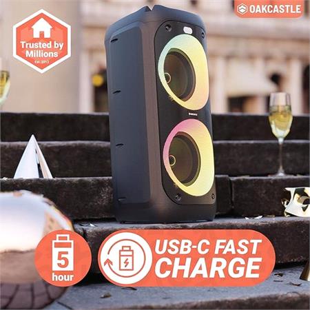 Oakcastle PS200 80W Portable Karaoke Party Speaker