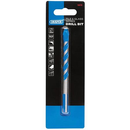 Draper 10070 TCT Tile and Glass Drill Bit, 10.0 x 119mm