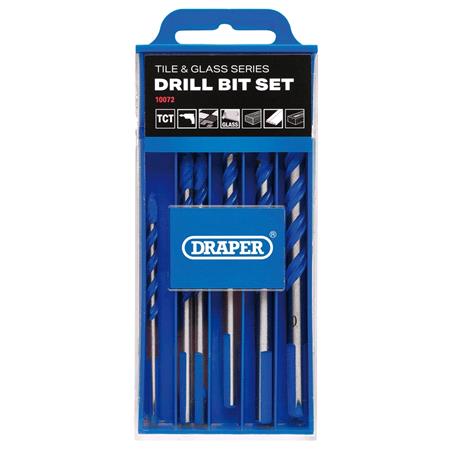 Draper 10072 Tile and Glass Drill Bit Set   6 Piece