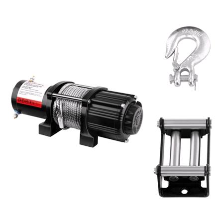 Off Road Car Winch with 28m Rope   2040kg Towing Capacity with Roller Giude