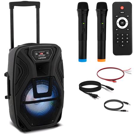 40W Bluetooth Karaoke Speaker System with 2 Microphones