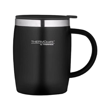 Thermos 450ml Thermocafe Soft Touch Desk Mug Black