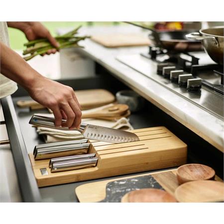 Joseph Joseph Elevate Steel 5 Piece Knife Set with In Drawer Bamboo Storage Tray