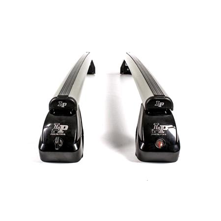 La Prealpina LP49 silver aluminium aero Roof Bars for Volvo V60 2010 Onwards (Without Roof Rails)