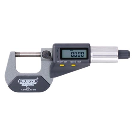 Draper Expert 10958 Digital External Micrometer, 0 25mm