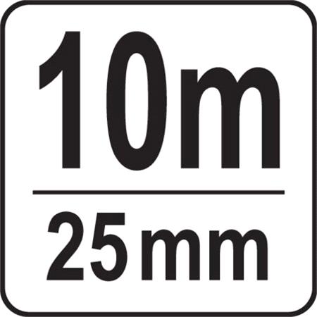 MEASURING TAPE YELLOW SOFT 10Mx25MM