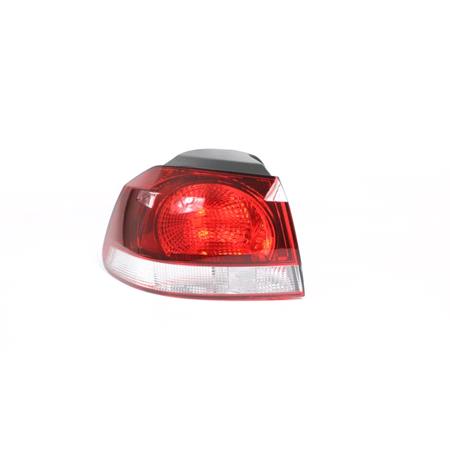 Left Rear Lamp (Dark Red Type, Outer, On Quarter Panel, Supplied Without Bulbholder) for Volkswagen GOLF VI 2009 on