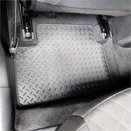 Rubber Tailored Car Mats in Black for Opel VECTRA C Estate, 2003 2008   4 Piece   2 Clips In Driver and Passenger Mats