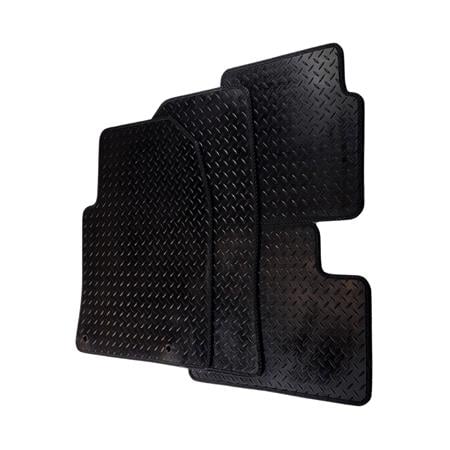 Rubber Tailored Car Mats in Black for Honda CR Z 2010 2013   4 Piece   2 Clips In Driver and Passenger Mats