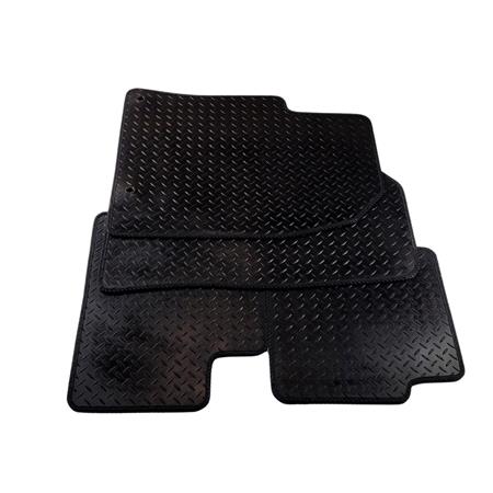 Rubber Tailored Car Mats in Black for Opel VECTRA C Estate, 2003 2008   4 Piece   2 Clips In Driver and Passenger Mats