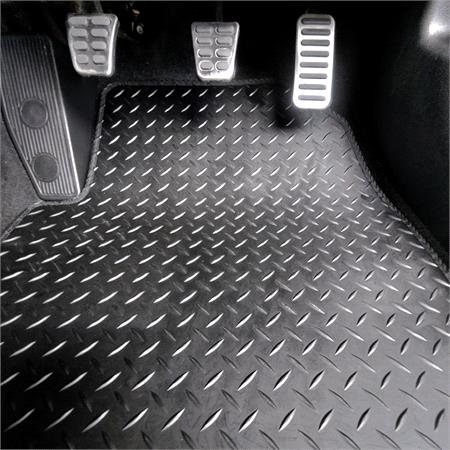 Rubber Tailored Car Mats in Black for Honda CR Z 2010 2013   4 Piece   2 Clips In Driver and Passenger Mats