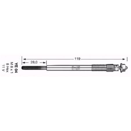 NGK Glow Plug (single)   1101