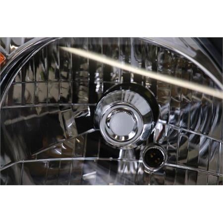 Right Headlamp (Amber Indicator, Supplied With Motor, Takes H4 Bulb) for Kia Rio 2003 2005