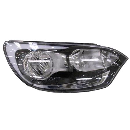 Right Headlamp (Halogen, Takes H7 / H1 Bulbs, With P1/5W Daytime Running Light, Supplied Without Motor) for Kia RIO III Saloon 210 2015