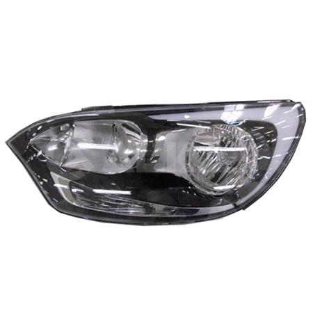 Left Headlamp (Halogen, Takes H7 / H1 Bulbs, With P1/5W Daytime Running Light, Supplied Without Motor) for Kia RIO III 2012 2015