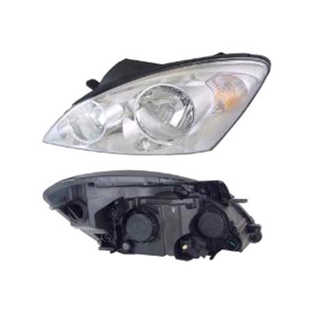 Kia Ceed 2006 2009 LH Headlamp, Halogen,
