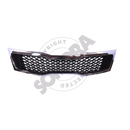 KIA Optima 2012 2015 Grille, Black, With Chrome Frame, Standard Type
