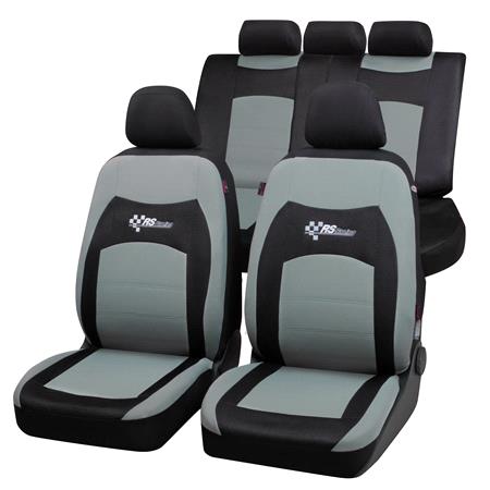 Walser Bacis Zipp It RS Racing Car Seat Cover Set   Black and Grey For Mercedes GL CLASS 2012 Onwards