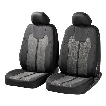 Walser Basic Zipp It Corso Front Car Seat Covers (with side bolster protection)   Black