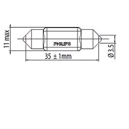 Philips Ultinon 12V 1W 6000K C5W 38mm LED Festoon   Twin Pack