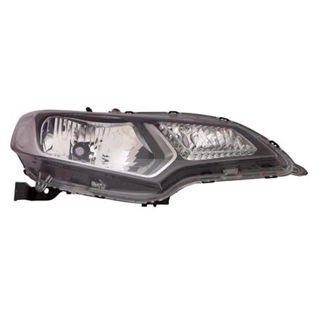 Right Headlamp (Halogen, Takes H4  Bulb, Supplied With Motor) for Honda JAZZ IV 2014 on