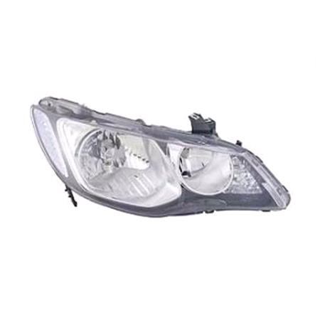 Right Headlamp (Electric Adjustment, 4 Door Saloon) for Honda CIVIC VIII 2006 on