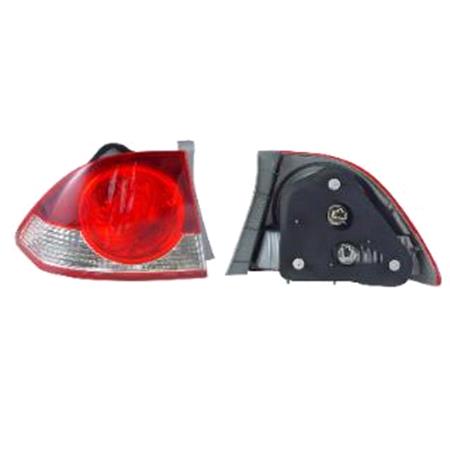Left Rear Lamp (Outer, On Quarter Panel, Supplied Without Bulb Holder) for Honda CIVIC VIII 2006 2009