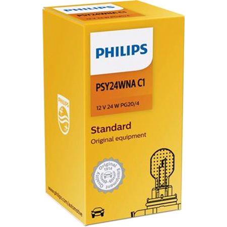Philips Standard 12V PSY24W PG20/4 Amber Bulb   Single