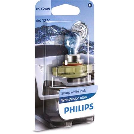 Philips WhiteVision Ultra 12V PSX24W PG20/7 Bulb   Single