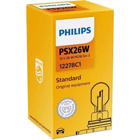 Philips Standard 12V PSX26W PG18.5d 3 Bulb   Single