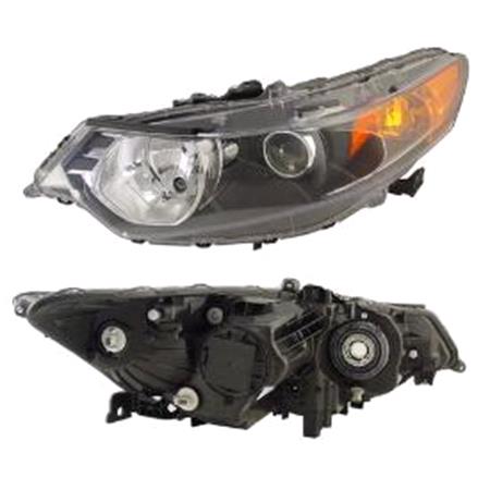 Left Headlamp (Halogen, Takes HB3/H1 Bulbs, With Amber Indicator) for Honda ACCORD IX 2008 2011