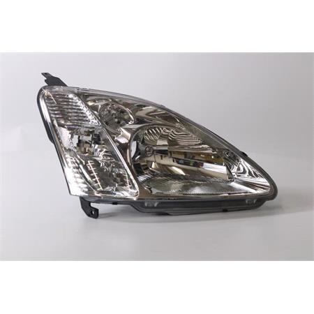 Right Headlamp (Original Equipment, With Chrome Bezel, 3 Dr & 5 Dr Hatchback) for Honda CIVIC VII Hatchback 2001 2003