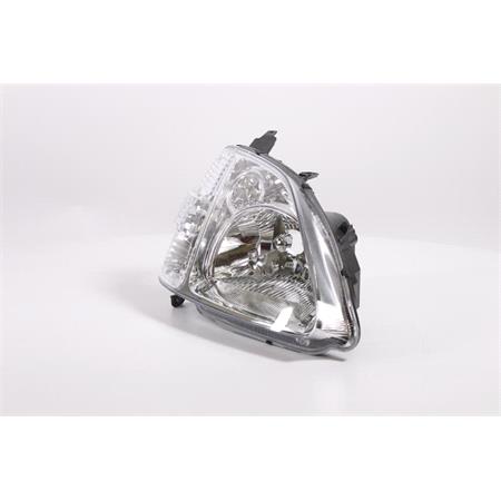 Right Headlamp (Original Equipment, With Chrome Bezel, 3 Dr & 5 Dr Hatchback) for Honda CIVIC VII Hatchback 2001 2003