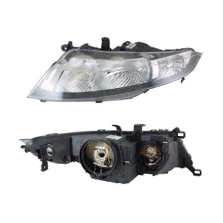 Left Headlamp (Halogen, Takes H1/H7 Bulbs, Original Equipment) for Honda CIVIC VIII Hatchback  2006 2012