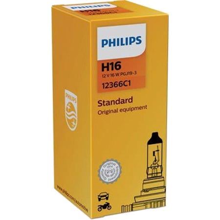 Philips Standard 12V H16 19W PGJ19 3 Bulb   Single