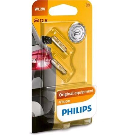Philips Vision 12V W1.2W W2x4.6d Capless Bulb   Twin Pack