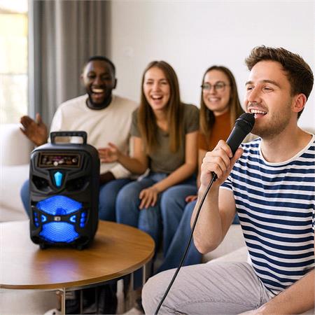 Wireless Karaoke Speaker 120W with Mic and Lightshow