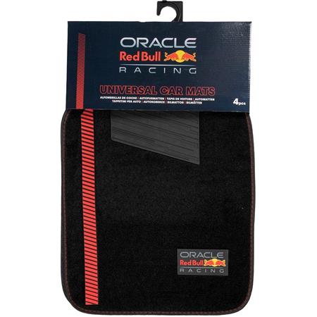 Red Bull Racing Universal Carpet+PVC Car Mats Set   4 Pieces   Black/Red