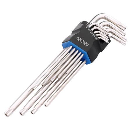 Draper 12813 TX STAR Extra Long Arm Security Key Set (9 Piece)