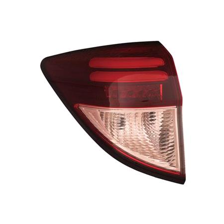Left Rear Lamp (Outer, On Quarter Panel, LED, Dark Red, for Models with LED Headlamps) for Honda HR V 2015 to 2019