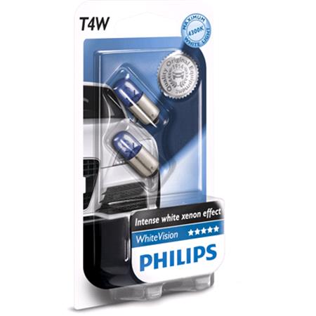 Philips WhiteVision 12V T4W Bulb   Twin Pack