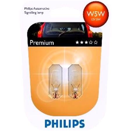 Philips Front, Side, Rear Indicator W5W Bulb for Fiat Idea Hatch 2004 Onwards