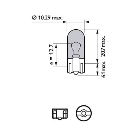 Philips WhiteVision Side Indicator W5W Bulb for Ford Tourneo Connect Mpv 200