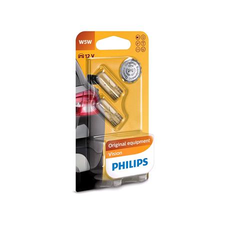 Philips Vision 12V W5W Capless Bulb   Twin Pack