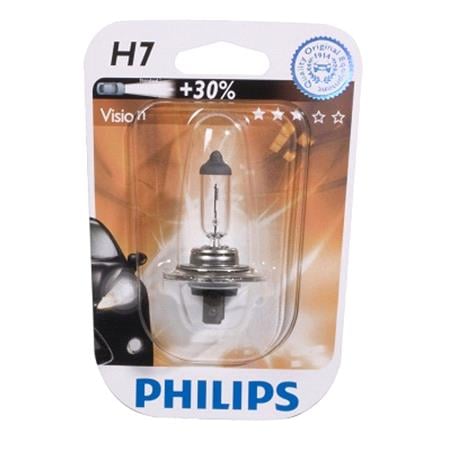 Philips H7 +30% Vision Single Halogen Bulb (Blister Pack) for Fiat Idea Hatch 2004 Onwards